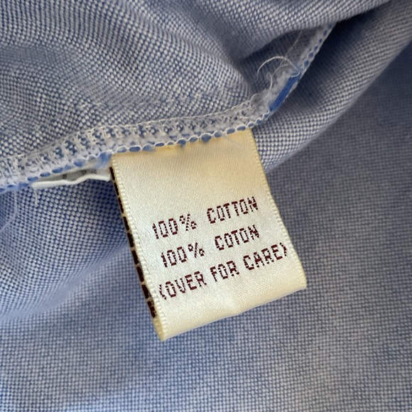 Vintage Susan Bristol Women’s Cotton Oxford Shirt – Button Down, Plaid Trim - Picture 15 of 16